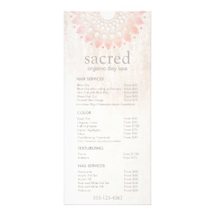 Fleur de Lotus rose Spa Salon Liste des prix Menu