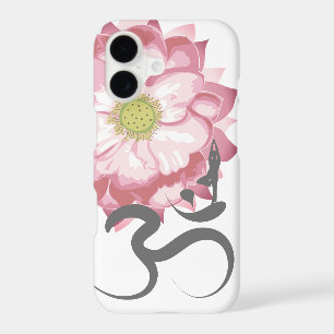Fleur de Lotus Rose Yoga & Calligraphie Zen Om Aum