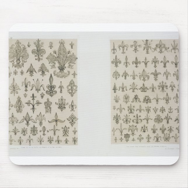 Fleur de Lys designs from every age and from all a Mouse Pad (Front)