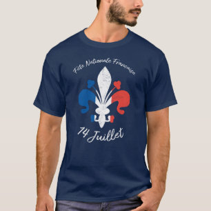 Fleur de Lys Fete Nationale Francaise 14 Juillet T-Shirt