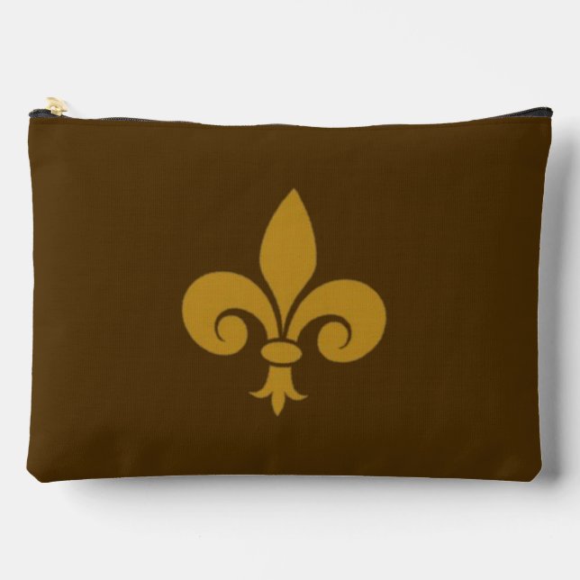 Fleur de Lys Large Accessory Pouch (Front)