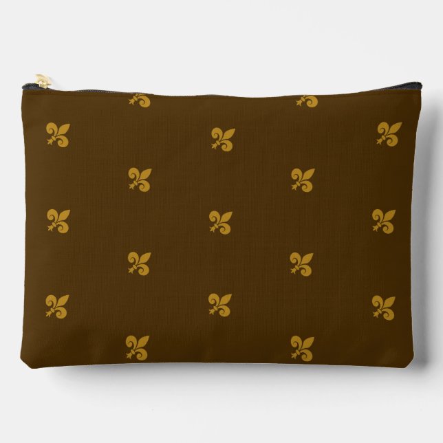 Fleur de Lys Large Accessory Pouch (Front)