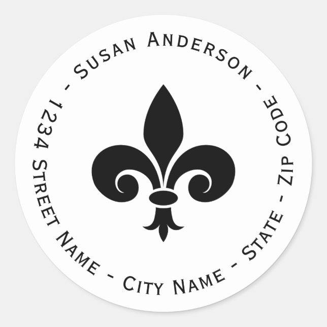 FLEUR DE LYS Return Address Label (Front)