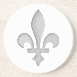 Fleur-de-lys Romantic Floral Motif Drinks Coaster