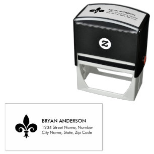FLEUR DE LYS SELF-INKING STAMP
