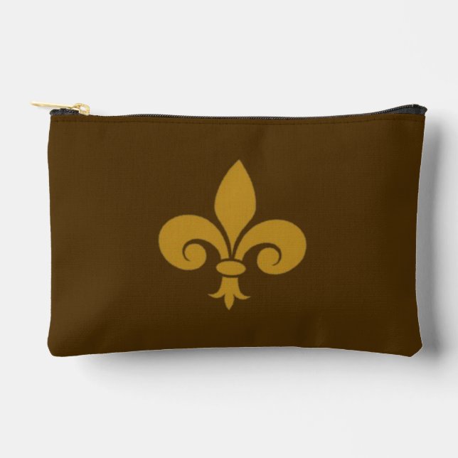 Fleur de Lys Small Accessory Pouch (Front)