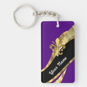Fleur de lys violet et or