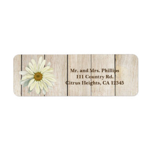Fleur de marguerite unique et bois rustique léger