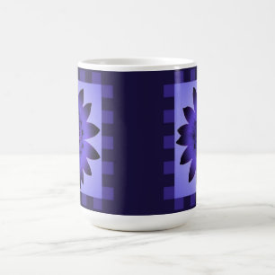 Fleur de marguerite violette, bandes Motifs - Mug