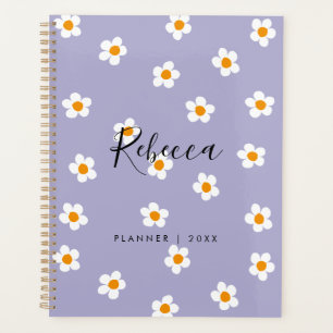 Fleur de marguerite violette moderne personnalisée