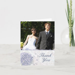 Fleur de mariage hydrangea bleu cobalt merci