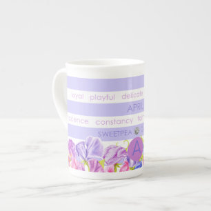 Fleur de naissance et Gem Strig Mug April Bone Chi