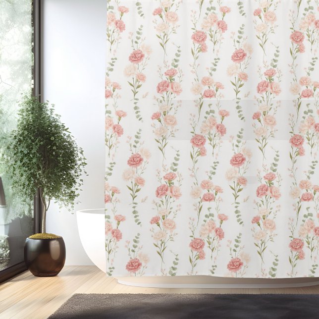 Fleur de naissance Jan Carnation Douche rideau (Créateur téléchargé)