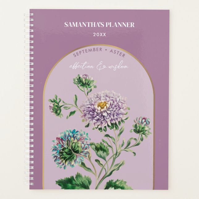 Fleur de naissance personnalisée Mois septembre As (Devant)