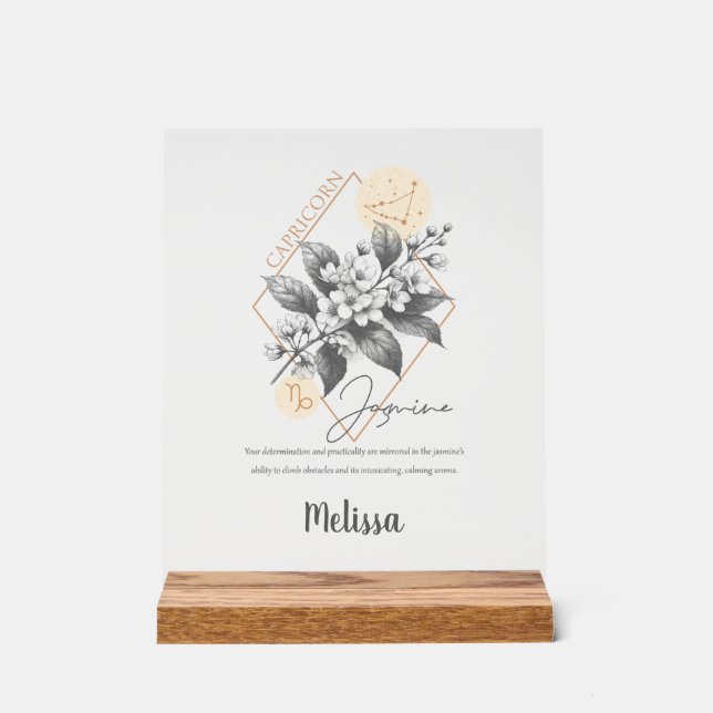 Fleur de naissance Zodiac Cadeau Capricorne person (Recto)