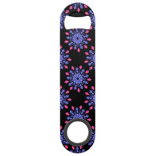 Fleur de néon bleu et rouge