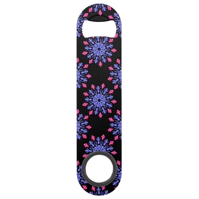 Fleur de néon bleu et rouge (Devant)