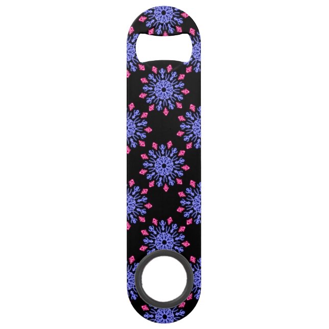 Fleur de néon bleu et rouge (Devant)