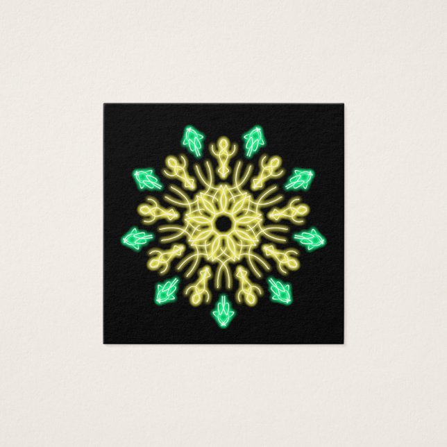 Fleur de néon jaune et vert (Devant)
