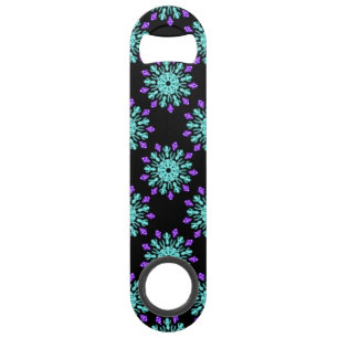 Fleur de néon pourpre et turquose