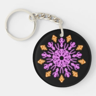 Fleur de néon rose et orange
