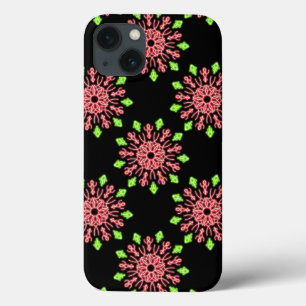 Fleur de néon rouge et vert Coque-Mate coque iphon