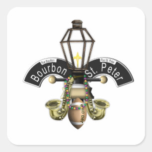 Fleur de New Orleans Square Sticker