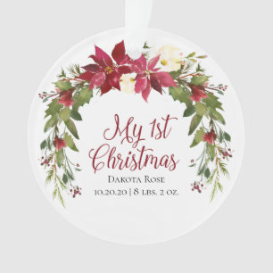 Fleur de Noël Première couronne de Noël Bébé Photo