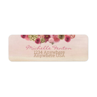 fleur de papier fleur étiquette de adresse