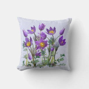Fleur de Pasque sur coussin
