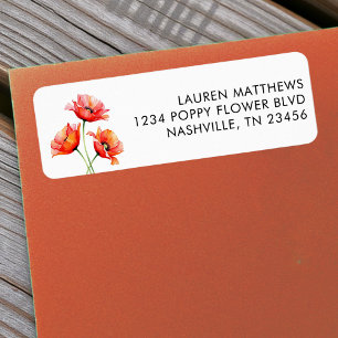 Fleur de pavot floral orange printemps