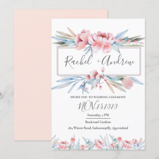Fleur de pêche | Faire-part de mariage floral