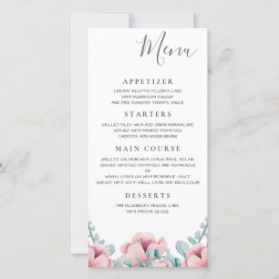 Fleur de pêche   Menu Mariage floral