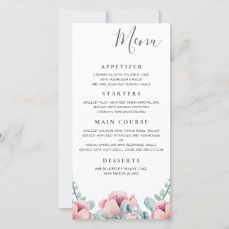 Fleur de pêche | Menu Mariage floral