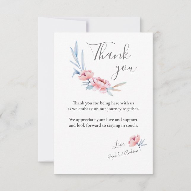 Fleur de pêche | Merci Mariage floral (Devant)