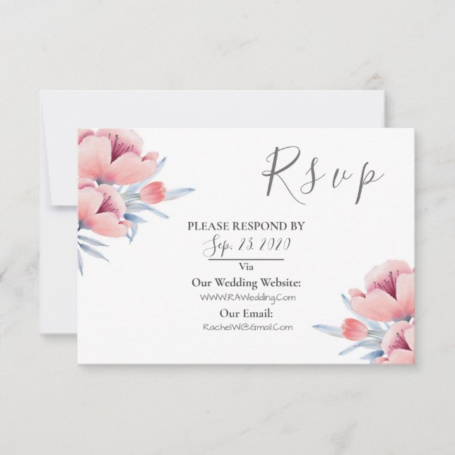 Fleur de Pêcher | Réponse au mariage floral (Devant)