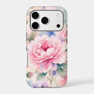 Fleur de pivoine à l'aquarelle