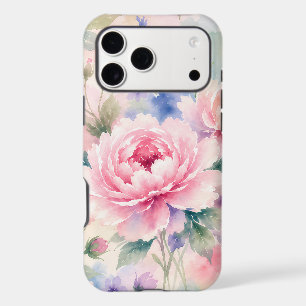 Fleur de pivoine à l'aquarelle
