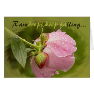 Fleur de pivoine rose avec gouttes de pluie scinti