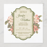 Fleur de pommier vintage | Faire-part de mariage