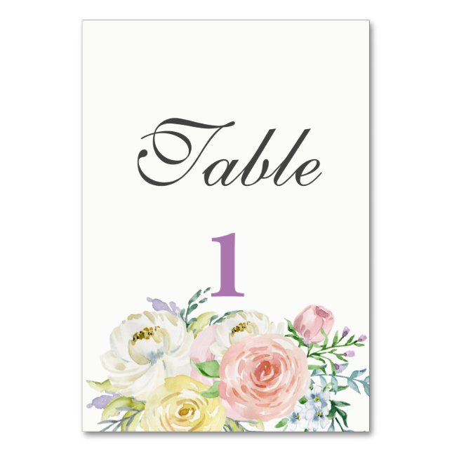 fleur de printemps recto verso, carte de table (Par défaut)