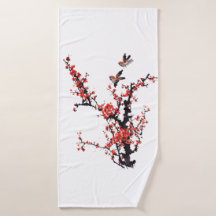 Fleur de prune rouge
