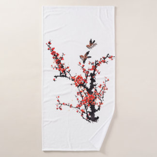 Fleur de prune rouge