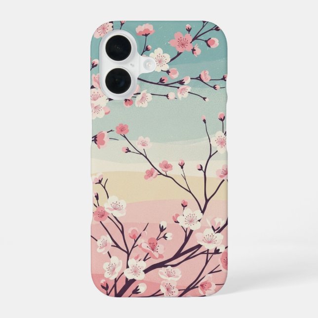 Fleur de Sakura Vintage iPhone 16 Case (Back)