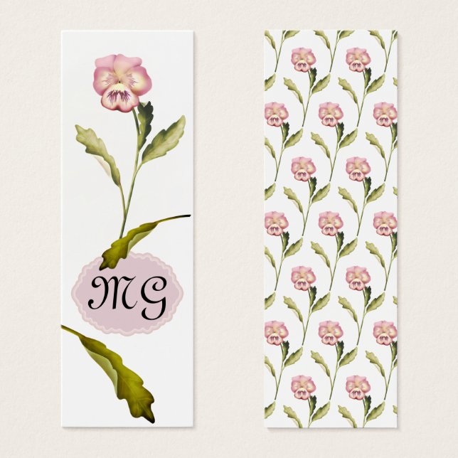 Fleur de sansy avec initiales (Devant & derrière)