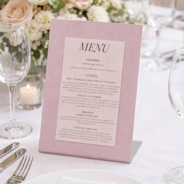 Fleur de Satin Menu Pedestal Sign (Creator Uploaded)