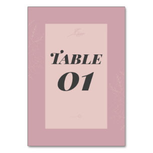 Fleur de Satin  Table Number