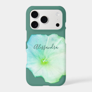 Fleur de sauvage aquarelle verte personnalisée 