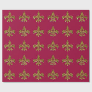 Fleur de Scarlet glossy Wrapping Paper
