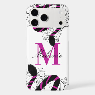 Fleur de serpent rose couleur personnalisé monogra